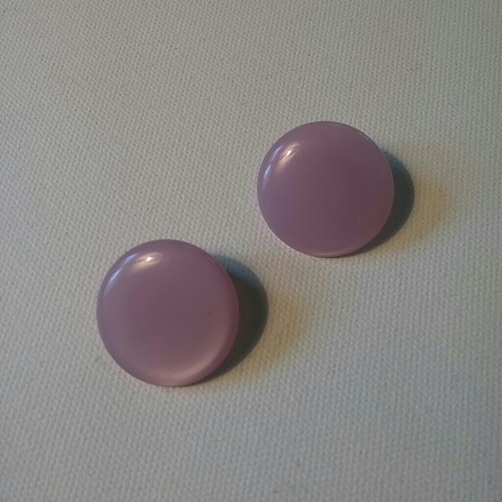 Vintage button clip on earrings